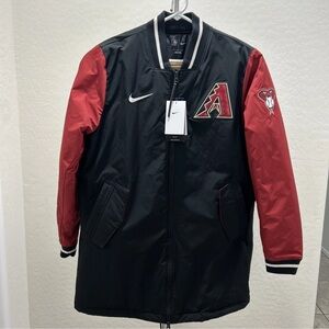 Nike Men's Black and Red Varsity Jacket Arizona Diamondbacks